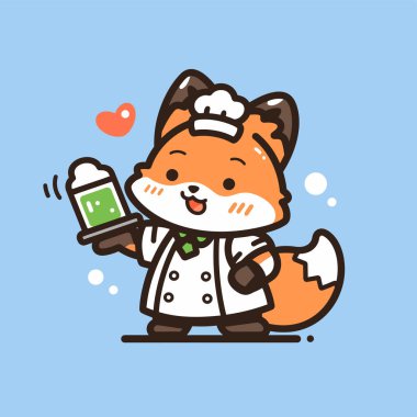 Şirin küçük bir doktor elinde şırıngayla sevimli bir kedi tutuyor.