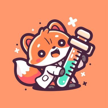 Şırıngalı şirin bir kedi.