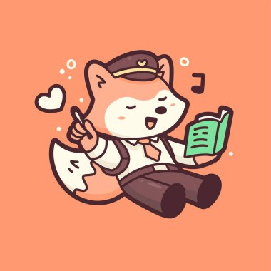 Gitarlı şirin bir panda. vektör