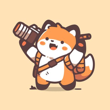 sevimli kaplan vektör çizim karikatür.