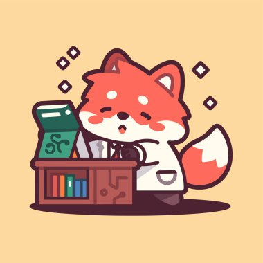 sevimli küçük kedi kitap okuma