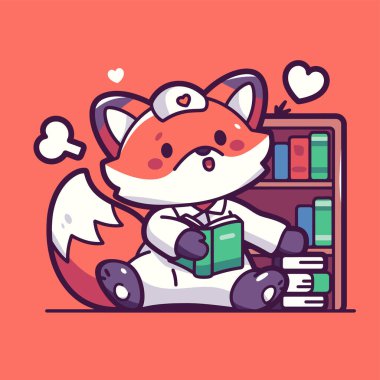 Kitaptaki sevimli çizgi film hayvanı.