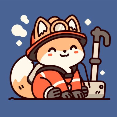 Şirin kedi çizgi film maskotu tasarımı