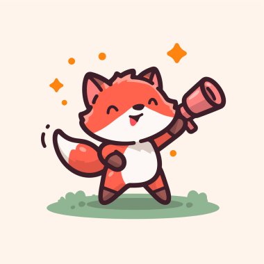 Beyzbol sopalı şirin tilki.