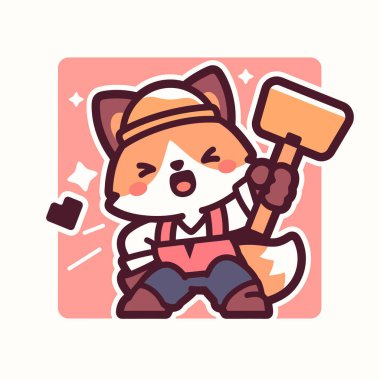 Kürekli şirin tilki.