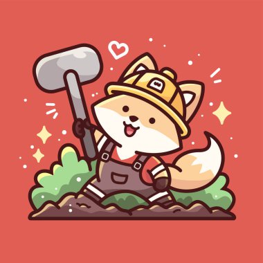 Şapkalı şirin köpek çizgi filmi.