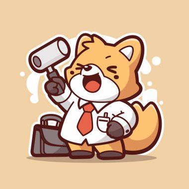 Şirin bir köpek çizgi film karakteri çizimi