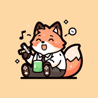 Tatlı köpek, barda bira içip içiyor. Çizgi film tarzında vektör illüstrasyonu.