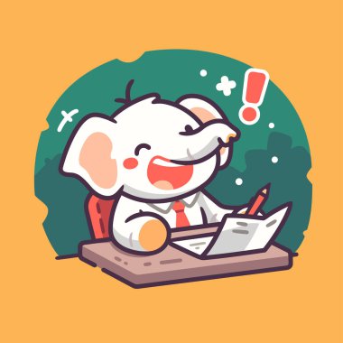 Sevimli çizgi film karakteri. Büyük fareli şirin çizgi film hayvanı..