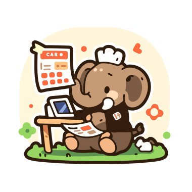 Tabletli şirin bir köpek.