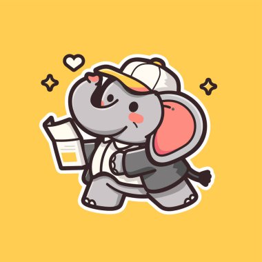 Panda 'nın sevimli çizgi film karakterinin vektör çizimi