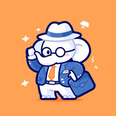 Gözlüklü yakışıklı iş adamı.