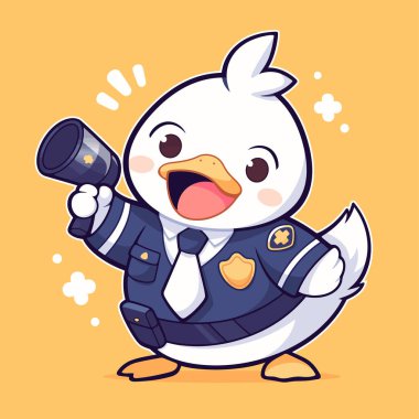 Çizgi film karakteri olan şirin bir ördek..