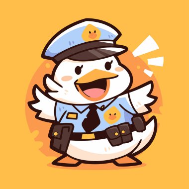 Şirin tavuk çizgi film vektör tasarımı çizimi