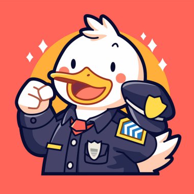 Polis memurunun kalkanlı şirin karikatürü..