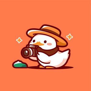 Dürbünlü sevimli çizgi film karakteri