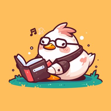 Sevimli tavuk karakteri.