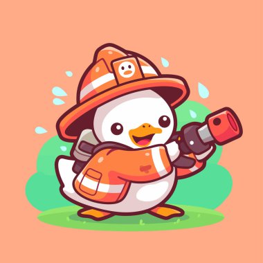 Tatlı çizgi film ateş maskotu.