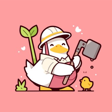 Şirin tavuk çizgi film tasarımı.