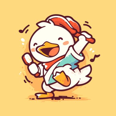şirin tavuk vektör illüstrasyonu