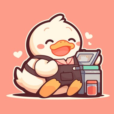 Ofisteki sevimli ördek.