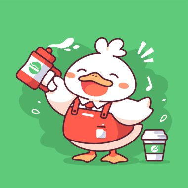 Çizgi film karakteri sevimli ördek