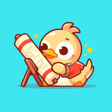 vektör çizimi, sevimli çizgi film karakteri