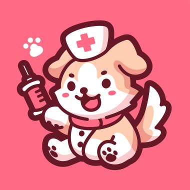 Şirin köpek maskotu vektörü