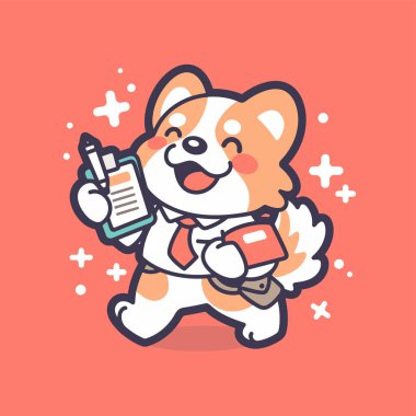 Tıp üniformalı şirin bir köpek.