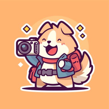 Köpek çizgi film vektör çizim