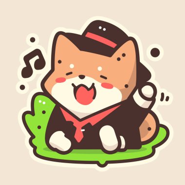 Köpek, şirin köpek vektör çizimi tasarımıdır.