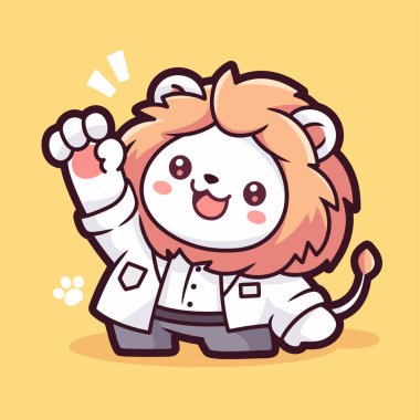 sevimli kaplan vektör çizim karikatür