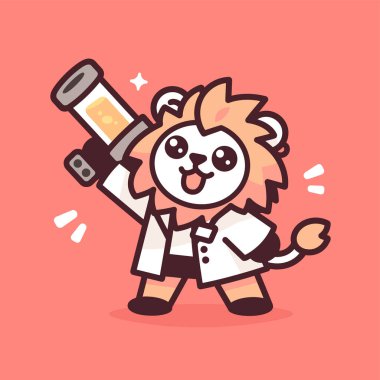 Laboratuvardaki sevimli kedi.