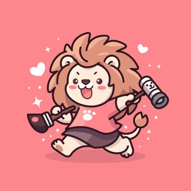 dondurma ile sevimli kedi