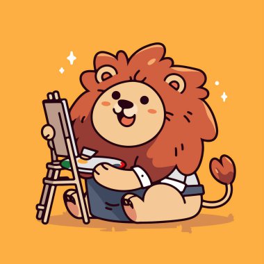 Fırçalı şirin aslan çizgi filmi