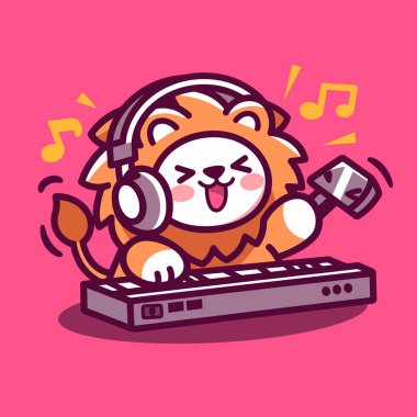 Vektör illüstrasyonu, çizgi film elemanı arkaplanı.