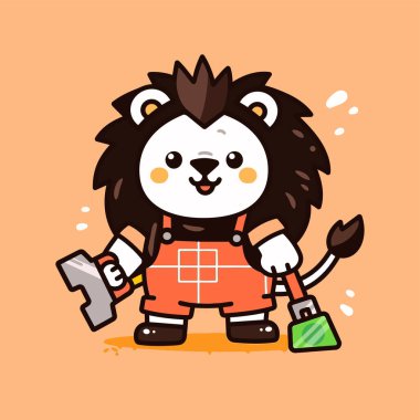 Şirin kedi maskotu tasarımı.