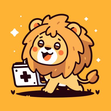 Kocaman yürekli ve gülümseyen sevimli bir kaplan.