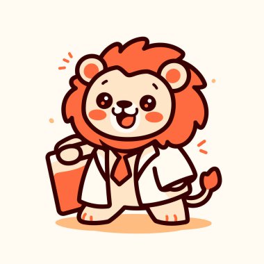 Tatlı hayvanlı aslan çizgi film karakteri.