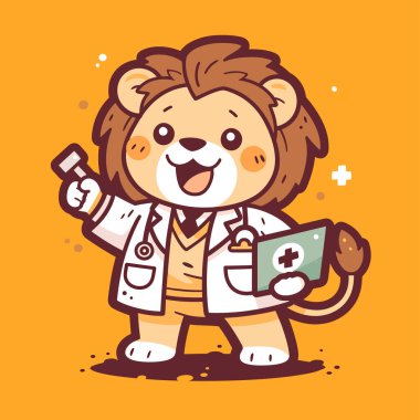 Şırıngalı şirin bir aslan.