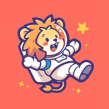 Roketli bir astronot.