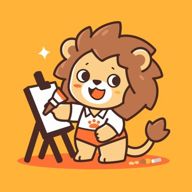 Sevimli hayvan çizgi filmi karakteri. vektör.