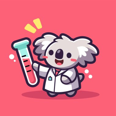 Test Tüpü ile Şirin Çizgi Film Bilim Adamı