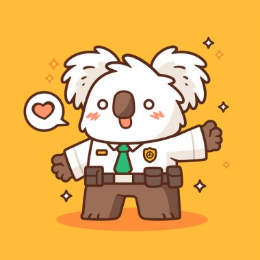 Kalbi ve beyaz bir geçmişi olan sevimli bir ayı.