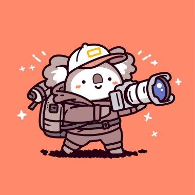 sevimli çizgi film karakteri. vektör çizim.