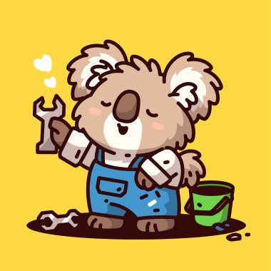 Çizgi film ayısının vektör çizimi