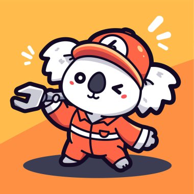 Beyzbol sopası tutan sevimli panda çizgi filmi. vektör illüstrasyonu