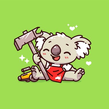 Koala vektör çiziminin sevimli karikatürü