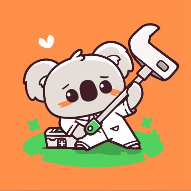 Şirin panda maskotu tasarımı.