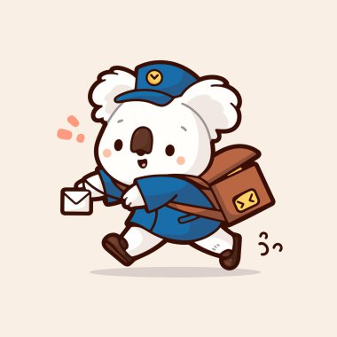 Küçük sevimli ayı çizgi film vektör çizimi